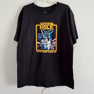 The Duck Company Jackson Hole Star Wars Parody T-Shirt Mens L Black Cotton NWOT